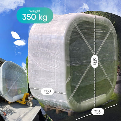 Premium Sandfilter Square Wood Fired Hot Tub with Jets | Integrated stove | 24 jets | 4–6 seater | AISI 316