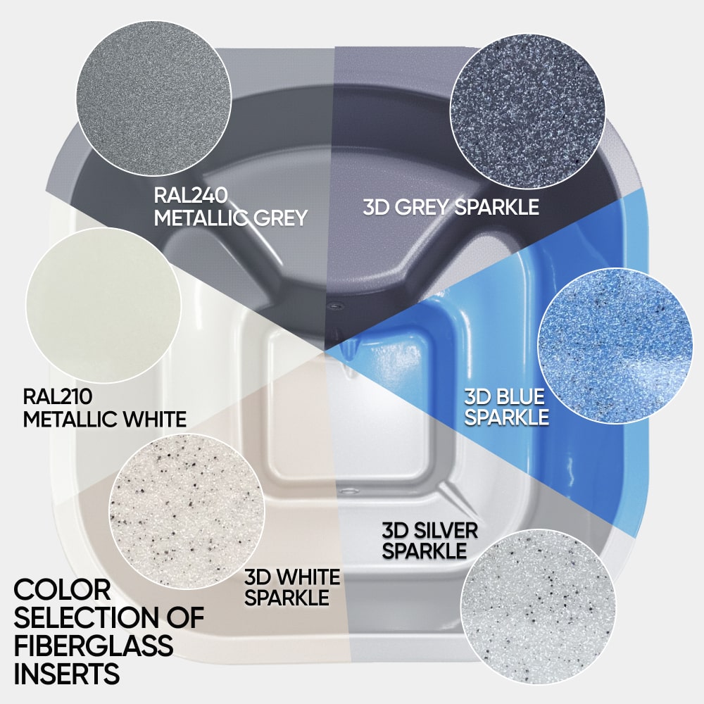 Premium Sandfilter Square Wood Fired Hot Tub with Jets | Integrated stove | 24 jets | 4–6 seater | AISI 316