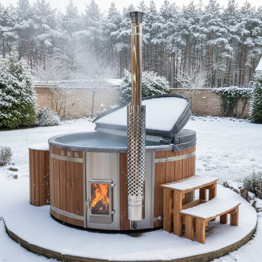 Premium Sand Filter Wood Fired Hot Tub with Jets | Quick Delivery | Verta™