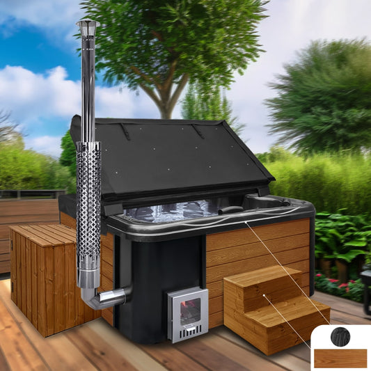 Premium Sand Filter Square Lounge Wood Fired Hot Tub | Best Configuration