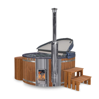 Black Friday Offer Wood Fired Hot Tub with Jets and Sand filter | Quick Delivery | Verta™