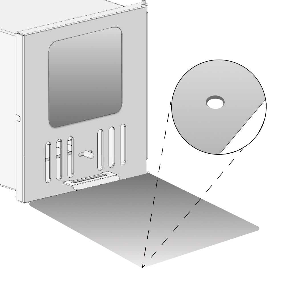 Hearth plate 60x60 cm